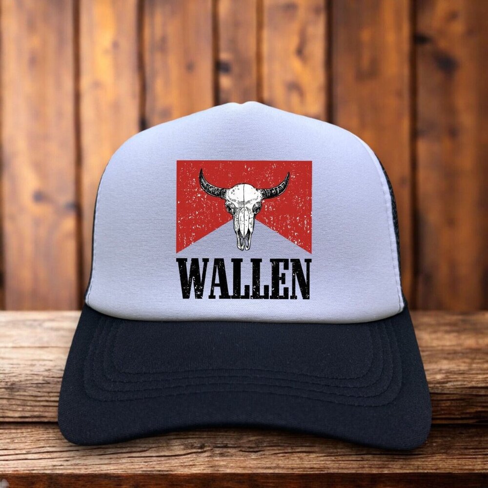 Morgan Wallen Country Unisex Trucker Hat Black Snapback Music Retro Ball Cap